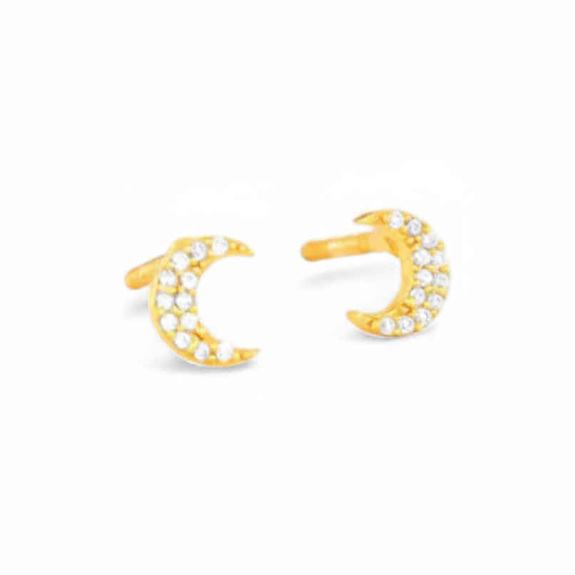 GIVA Golden Crescent Zircon Earrings GIVA Golden Crescent Zircon Earrings