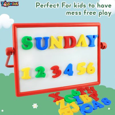 Toyshine Abc Numero Magnetic Blackboard Educational Alphabet & Number Learning Board For Kids