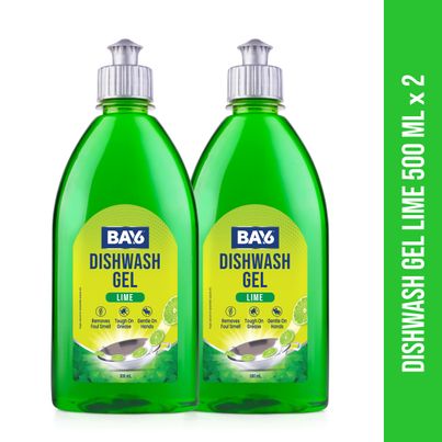 BAY6 Dishwash Gel Liquid Lime Tough Grease & Foul Smell Removal BAY6 Dishwash Gel Liquid Lime Tough Grease & Foul Smell Removal