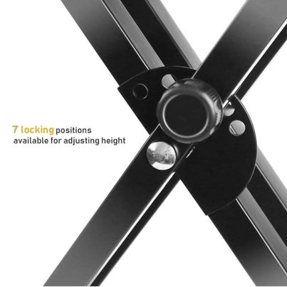 Kadence Heavy-Duty | Double-X | Adjustable Piano Keyboard Stand With Locking Straps | Kstd-Dx2