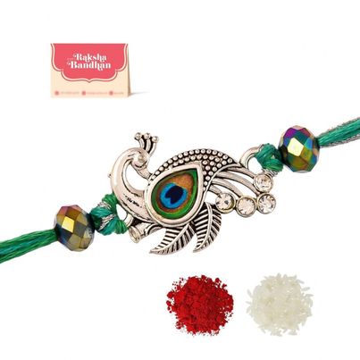 Thread Lord Krishna Motifs Divine Thread Rakhi For Brother (Voylla) Thread Lord Krishna Motifs Divine Thread Rakhi For Brother (Voylla)