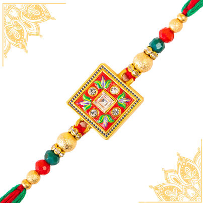 Abstract Single Rakhi (Shree Rakhi) Set of 1 Abstract Single Rakhi (Shree Rakhi) Set of 1