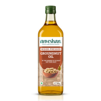 Anveshan Wood Pressed Groundnut Peanut Oil | Bottle