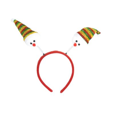 Gullak Christmas Snowman With Glitter Cap Hairband Assorted