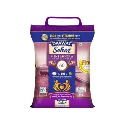 Daawat Rozana Basmati Rice Mini Mogra 60 | Medium Grain