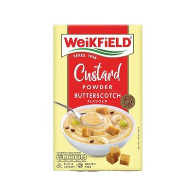 Weikfield Custard Powder Butterscotch Flavoured Carton Weikfield Custard Powder Butterscotch Flavoured Carton