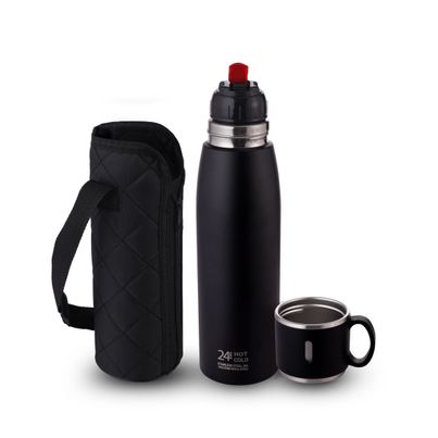 Cello Duro Cup Style Thermosteel Flask | 1 L | Assorted