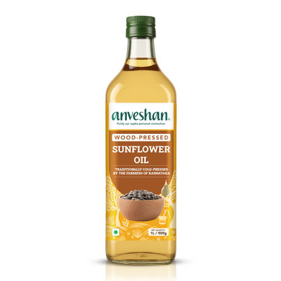 Anveshan Sunflower Wood Cold Pressed Oil | Healthy Cooking Oil
