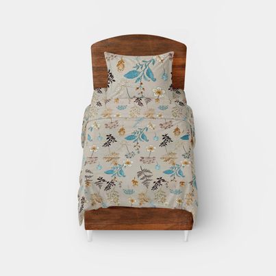 Elegant Weavers Printed Single Bedsheet with 1 Pillow Cover - Garnet