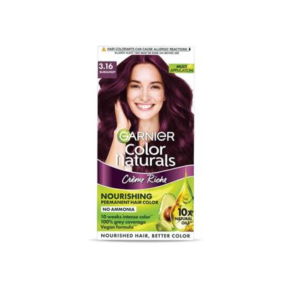 Garnier Color Naturals Long-Lasting Creme Hair Color | Burgundy - Shade 3.16 Garnier Color Naturals Long-Lasting Creme Hair Color | Burgundy - Shade 3.16