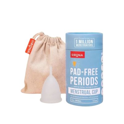 Sirona Reusable Menstrual Cup for Women With Pouch Small