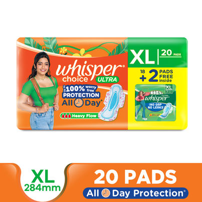 Whisper Choice Ultra XL Sanitary Pads Whisper Choice Ultra XL Sanitary Pads