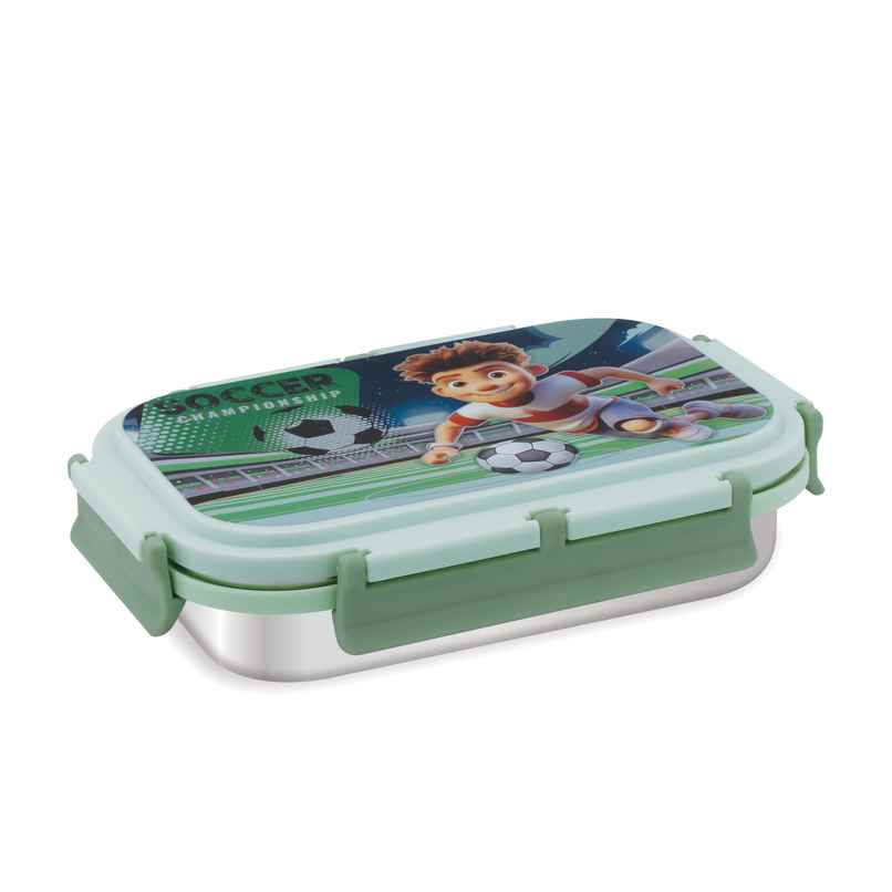 Attro Uranus Kids Steel Lunch Box | 700 + 160 ml | Small Container, Spoon Mint Green Attro Uranus Kids Steel Lunch Box | 700 + 160 ml | Small Container, Spoon Mint Green