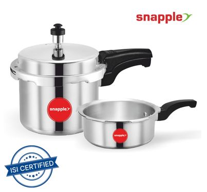 Snapple 3+2 Litre Aluminium Pressure Cooker Combo Pack