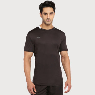 Decathlon | Kipsta Unisex Football T-Shirts | Black - M