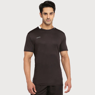Decathlon | Kipsta Unisex Football T-Shirts - Black - XL