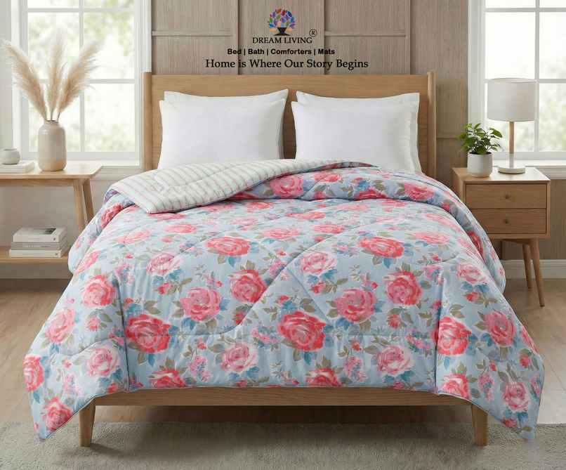 Dream Living Printed Reversible Double Bed AC Comforter 220 x 230 cm Dream Living Printed Reversible Double Bed AC Comforter 220 x 230 cm