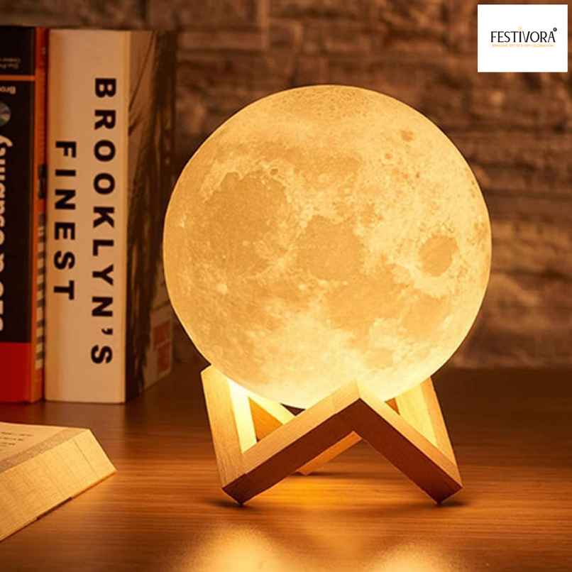 Festivora Rechargeable Moon Night Lamp | 7 Color Changing | Gifting | Home Decor Festivora Rechargeable Moon Night Lamp | 7 Color Changing | Gifting | Home Decor