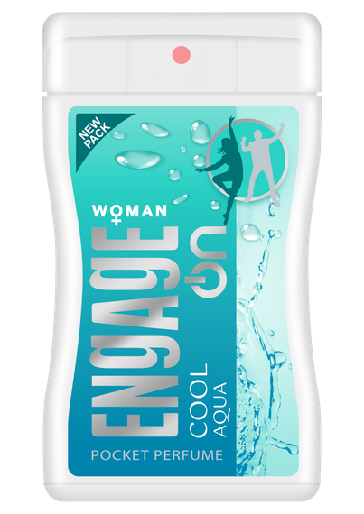 Engage ON Cool Aqua Pocket Perfume For Women, Floral & Lavender Fragrance