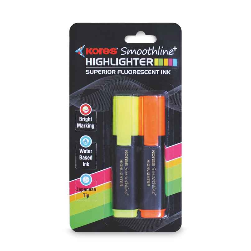 Kores Smoothline Plus Highlighter Pen | Set Of 2