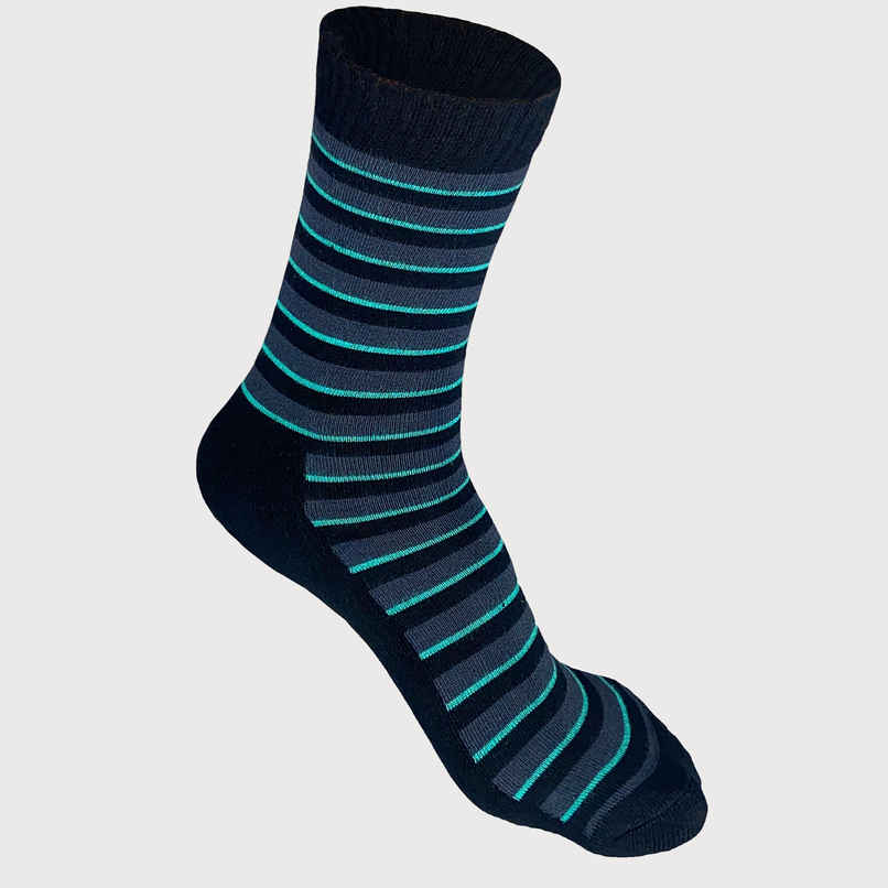 Heelium Men's Striped Bamboo Ankle Socks | Black - UK 7 - 11