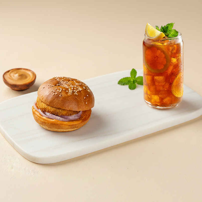 Chicken Classic Burger + Lemon Iced Tea 