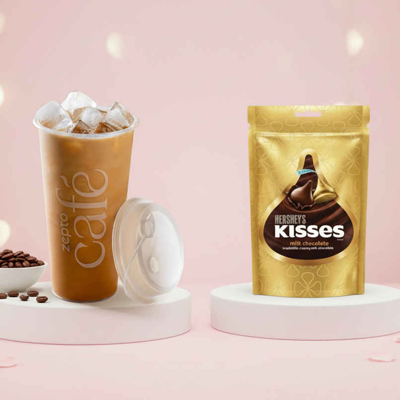 Classic Cold Coffee + Hershey's Kisses Milk | Chocolate Share Bag