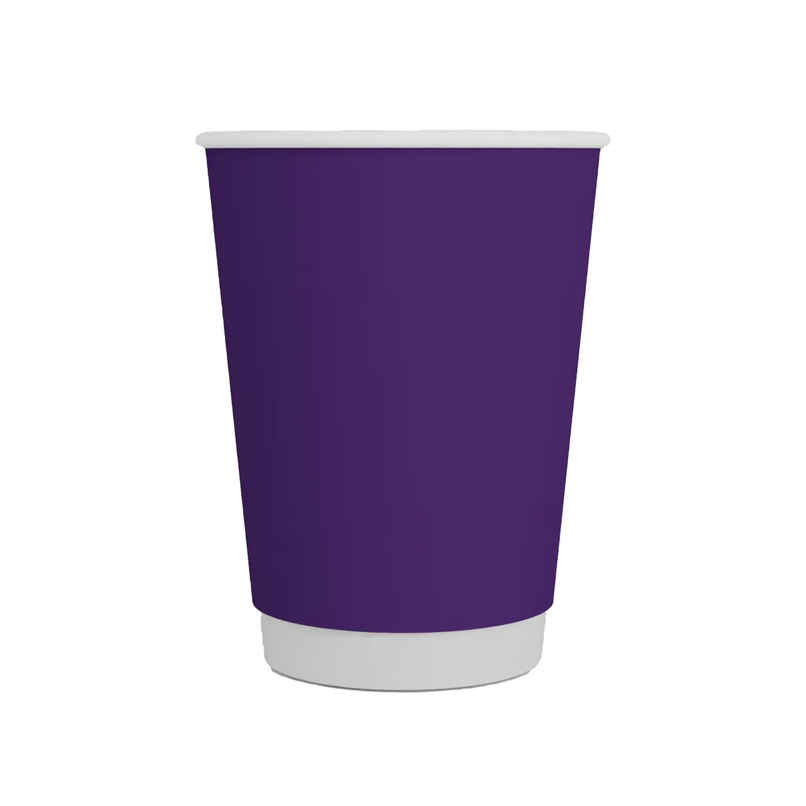 Double Walled Coffee Cups | Purple | 350 ml | Pack of 10 | Vinay Trading Double Walled Coffee Cups | Purple | 350 ml | Pack of 10 | Vinay Trading