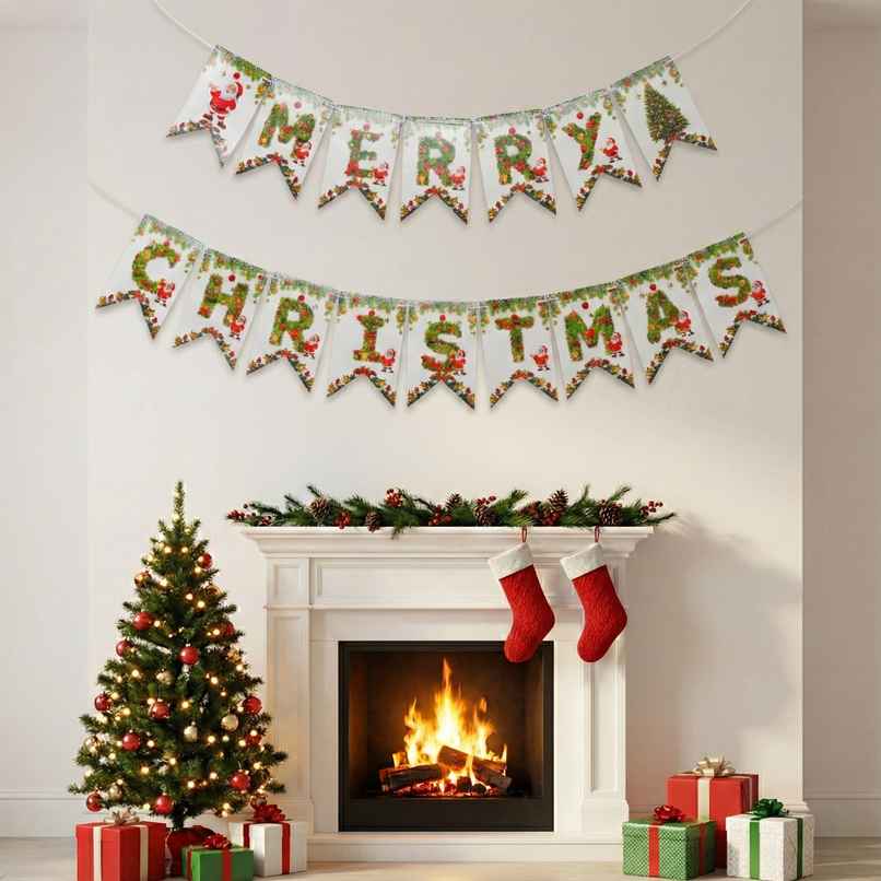 Merry Christmas Banner | Party Decoration | Picfest