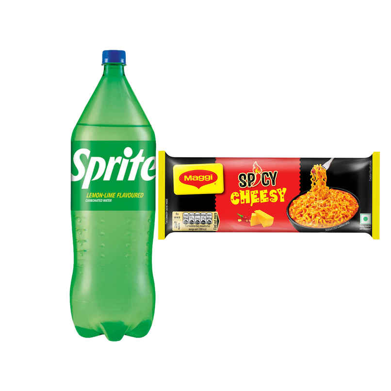Sprite Lemon And Lime Soft Drink (1.25L) & Maggi Spicy Cheesy Instant Noodles (304g) Combo Sprite Lemon And Lime Soft Drink (1.25L) & Maggi Spicy Cheesy Instant Noodles (304g) Combo