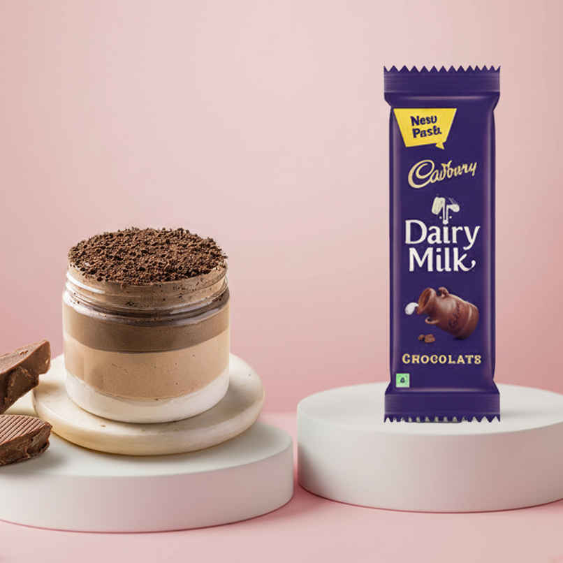Triple Chocolate Mousse + Cadbury Dairy Milk Chocolate Bar | Smooth & Rich Milk Triple Chocolate Mousse + Cadbury Dairy Milk Chocolate Bar | Smooth & Rich Milk