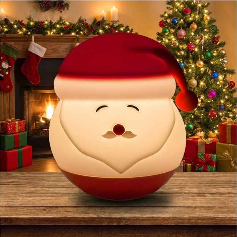 Desidiya Santa Silicone Night Lamp - Cute White Led Light For Kids,Bedroom Decor And Christmas Gift