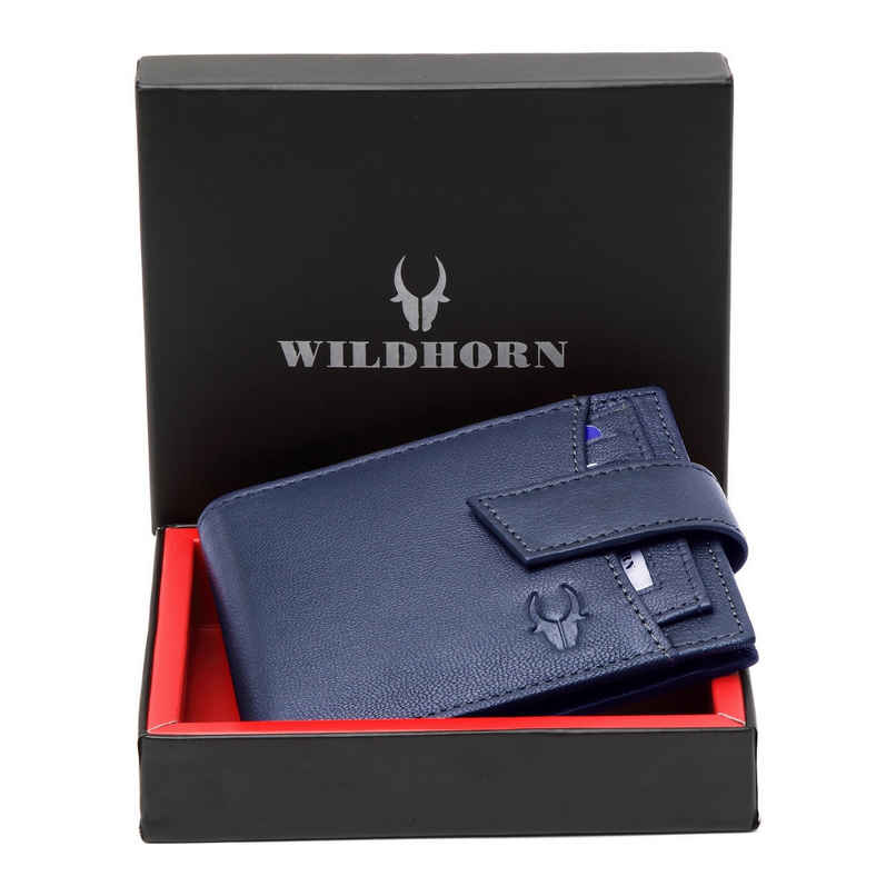 Wildhorn Men's Genuine Leather Bi-fold Wallet | Blue
