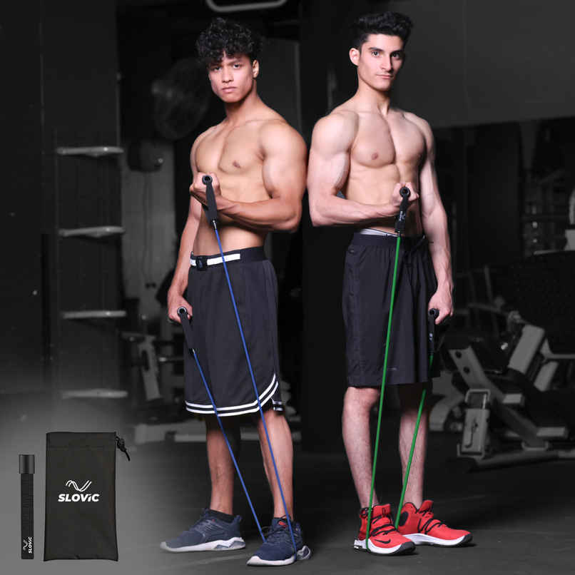 Slovic 30 kg - Green 20 kg + Blue 10kg Tube Resistance Band for Full Body Workout & Exercise Slovic 30 kg - Green 20 kg + Blue 10kg Tube Resistance Band for Full Body Workout & Exercise