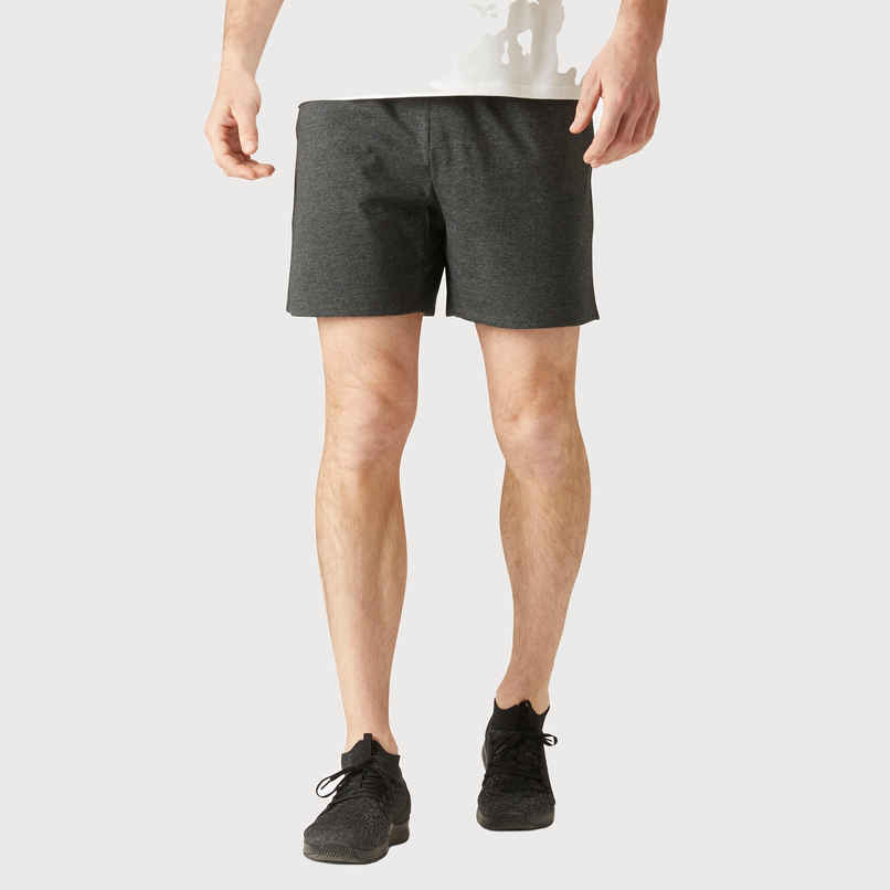 Decathlon | Domyos Men's Cotton Gym Shorts - Dark Grey, M