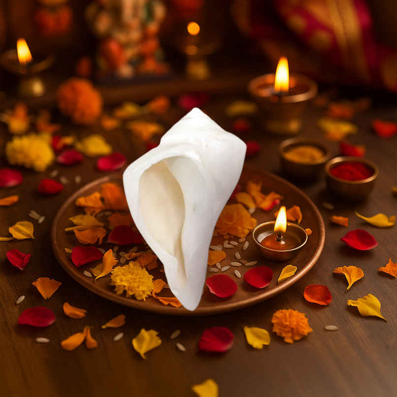 Natural Dakshinavarti Shank | Svasti