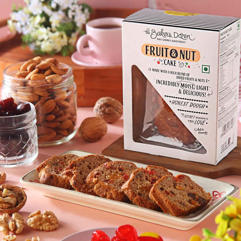 The Baker's Dozen Fruit & Nut Cake |Fruit Cake |Eggless Cake | Tea Cake | Zero Palm Oil The Baker's Dozen Fruit & Nut Cake |Fruit Cake |Eggless Cake | Tea Cake | Zero Palm Oil