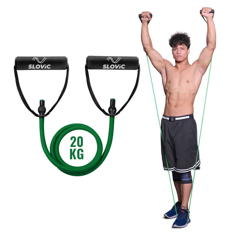 Slovic Resistance Tube Latex - 40LB (20 kg), Heavy Duty Workout Tube for Training & Exercise
