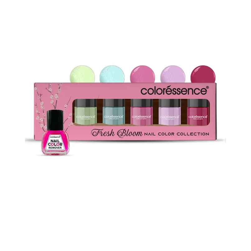 Colouressence Nail Paint Kit | Free Nail Paint Remover | Fresh Bloom - MultiColour