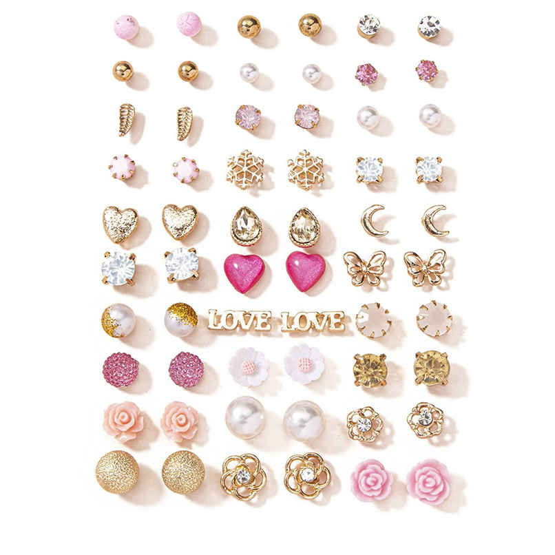 Shining Diva Fashion 30 Pairs Combo Set Latest Stylish Earrings for Women and Girls | 14780er