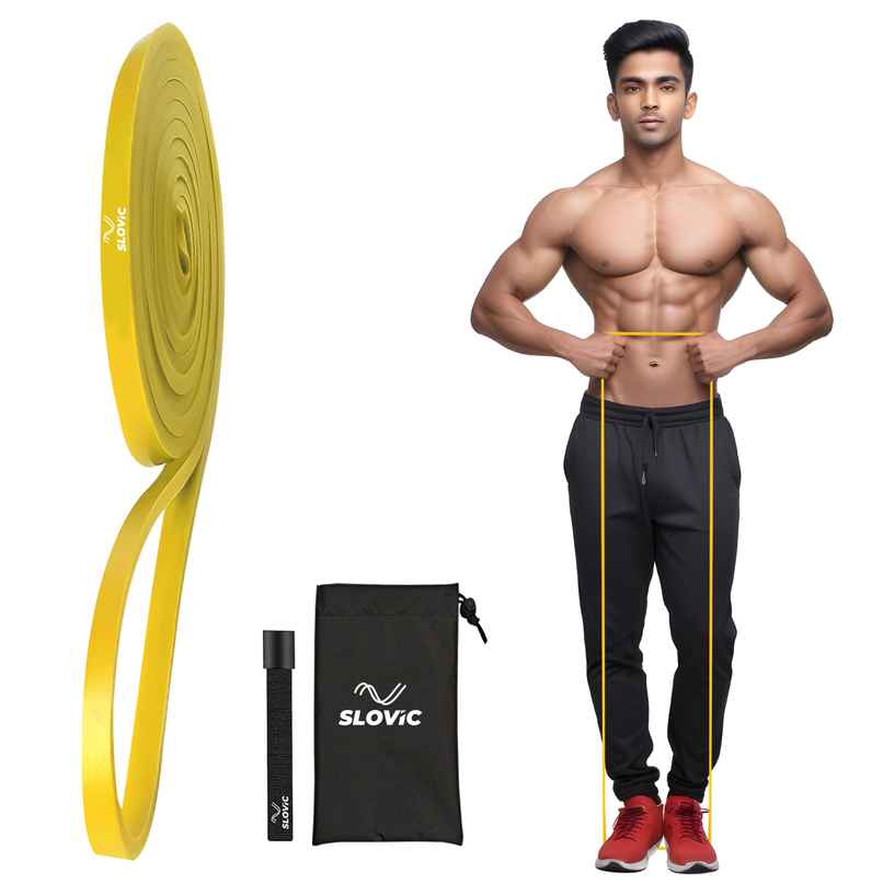Slovic Heavy Resistance Band | 3-7 kg | For Strength Training & Home Workout | Natural Rubber