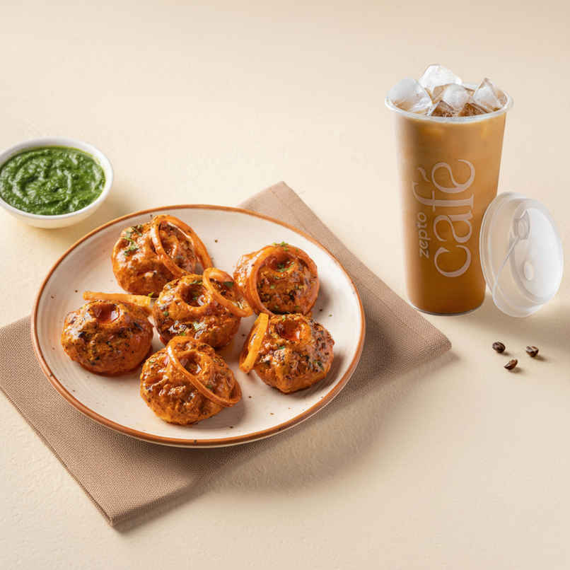 Chicken Tandoori Momos + Classic Cold Coffee 