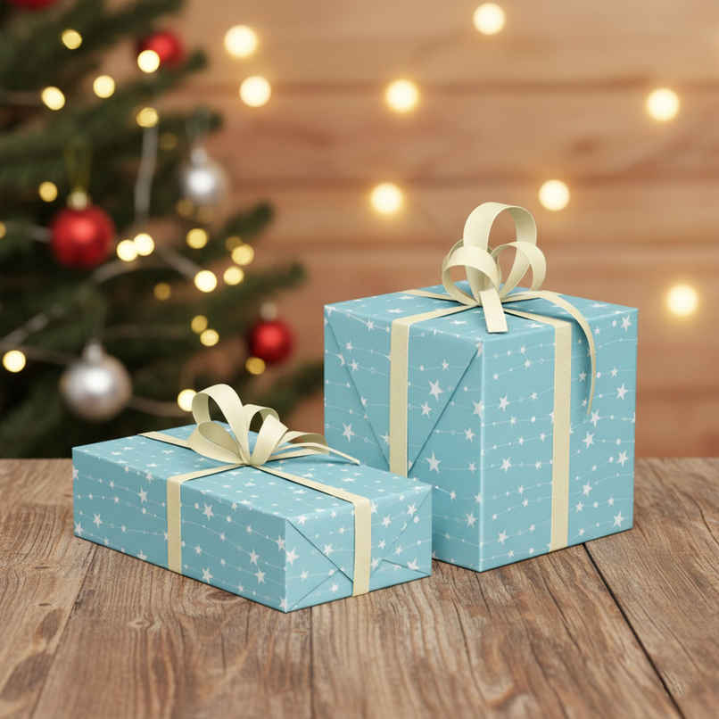 Quace Snowy Constellation Wrapping Paper | Decorative Use