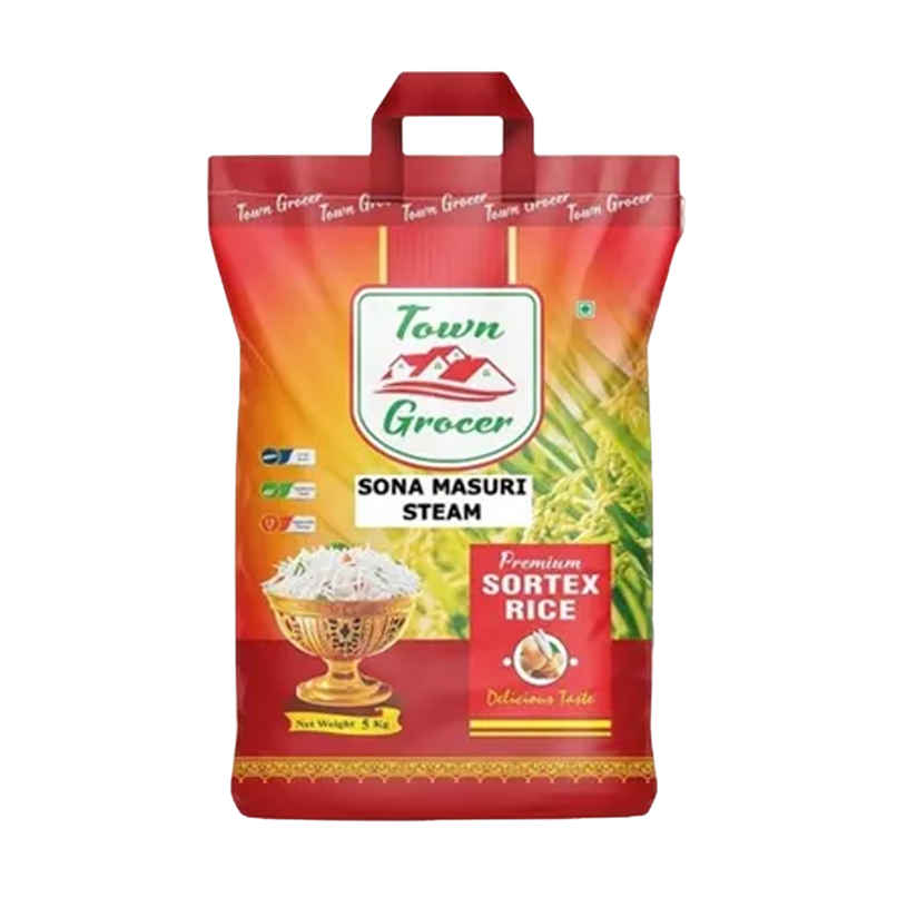 Town Grocer Sona Masuri Steamed Rice | 6 Months Old