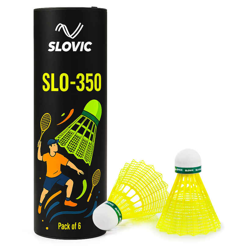 Slovic Shuttlecock with High-Durability Badminton Shuttle for Practice, Training & Matches