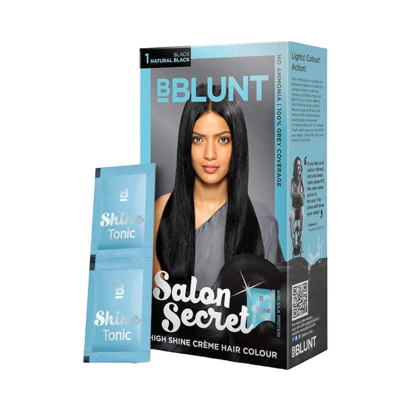 Bblunt Salon Secret High Shine Creme Hair Colour Black Natural Black