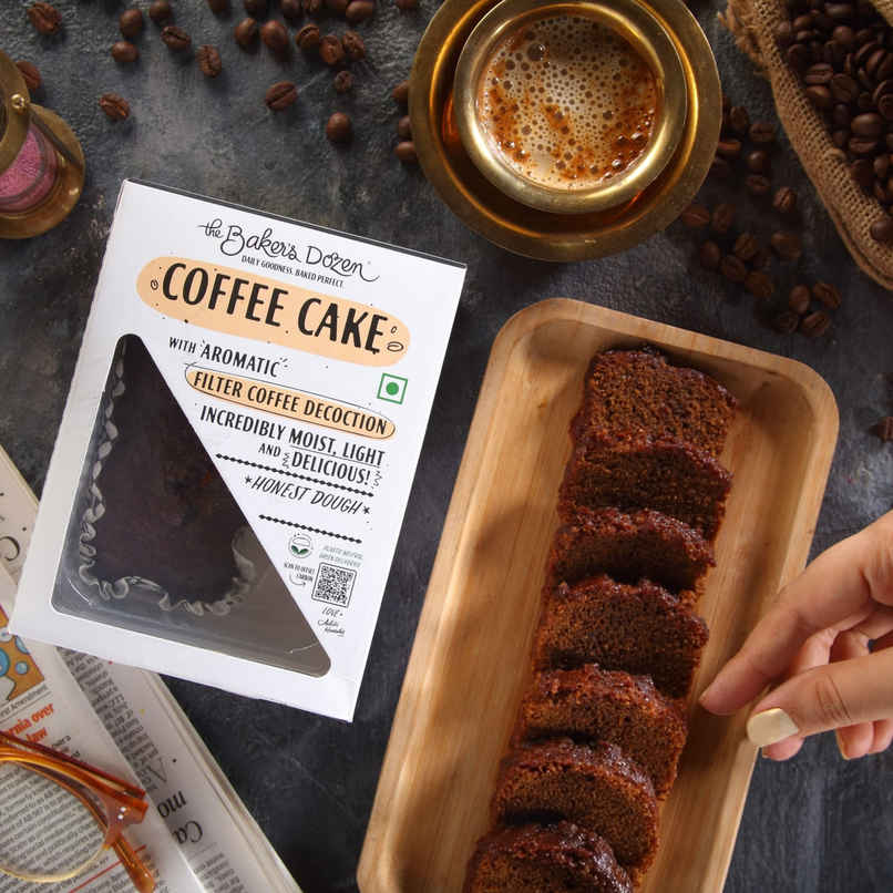 The Baker's Dozen Coffee Cake | Filter Coffee Decoction | Vegan Cake | Tea Cake | Zero Palm Oil