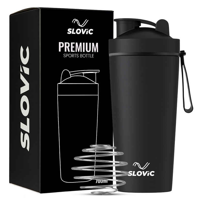 Slovic Black Stainless Steel Shaker for Gym & Daily Use | 750 ml
