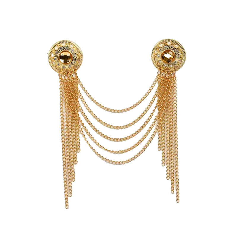 Kavove Linked Loops Golden Colour Brooch : 6060-00-702050