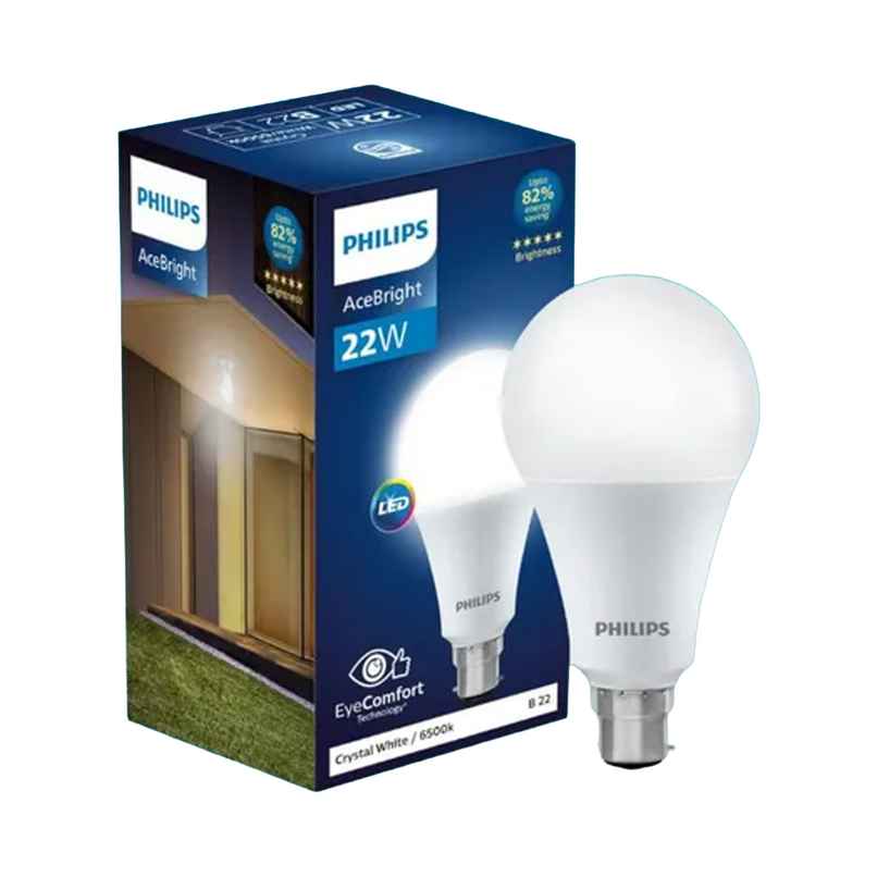 Philips LED AceBright 22W Crystal White | B22 Base Holder